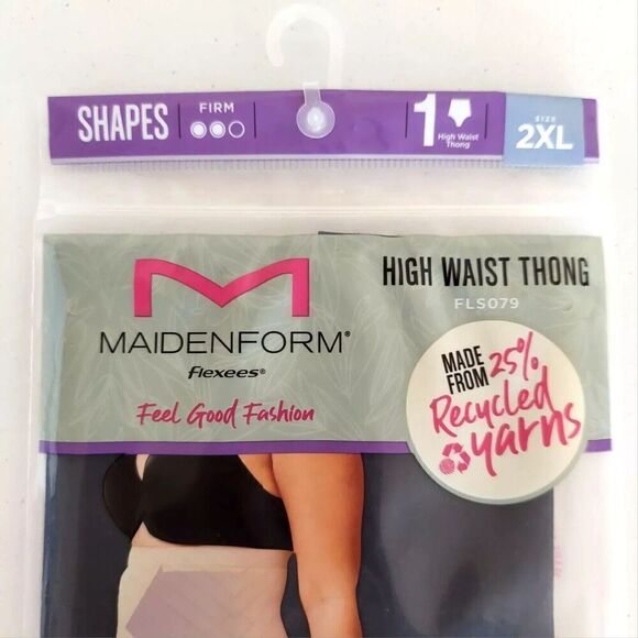 Maidenform BLACK High Waist Flexees Feel Good Fashion Size 2XL - Picture 2 of 4